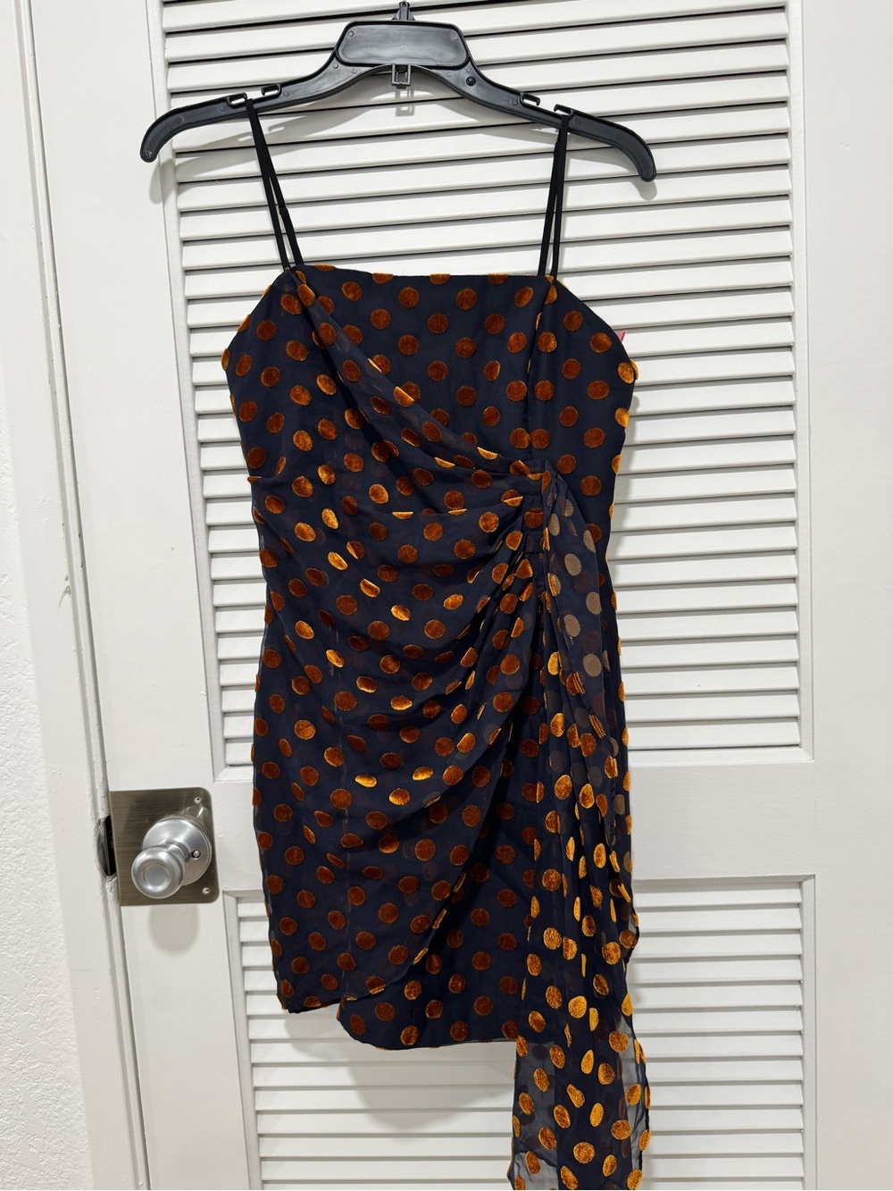 Significant other Grande Dress- Black Mini Dress Polka Dots